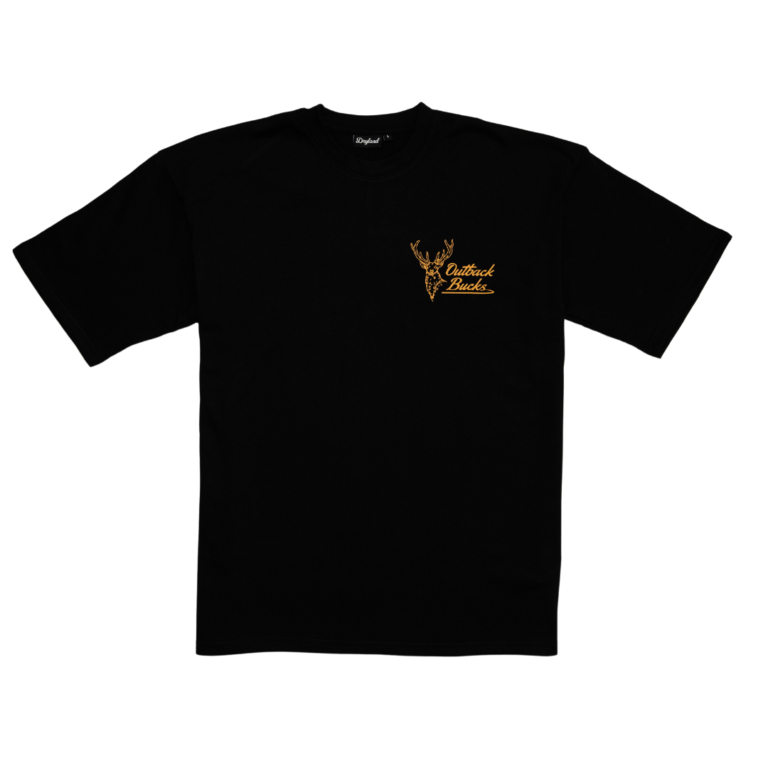 Outback Bucks O/S Tee Black