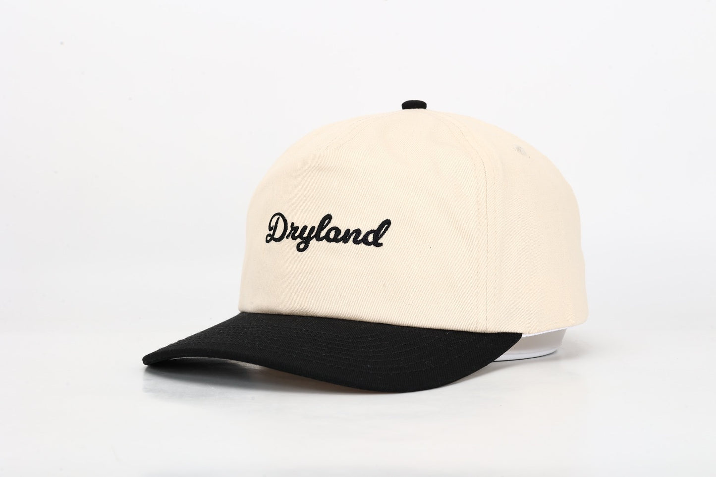 Embroidered Black/ White Snapback