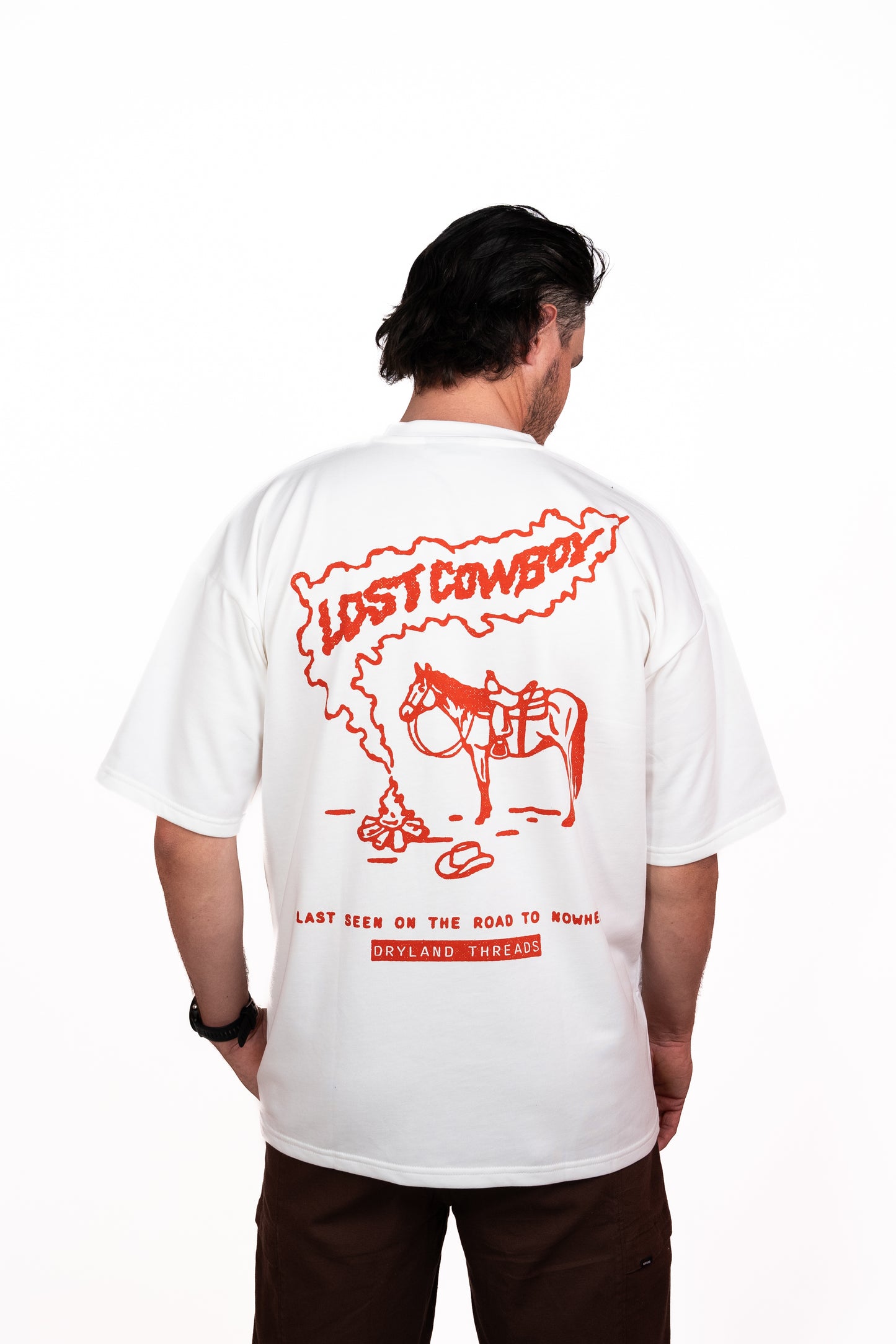 Lost Cowboy O/S Tee White