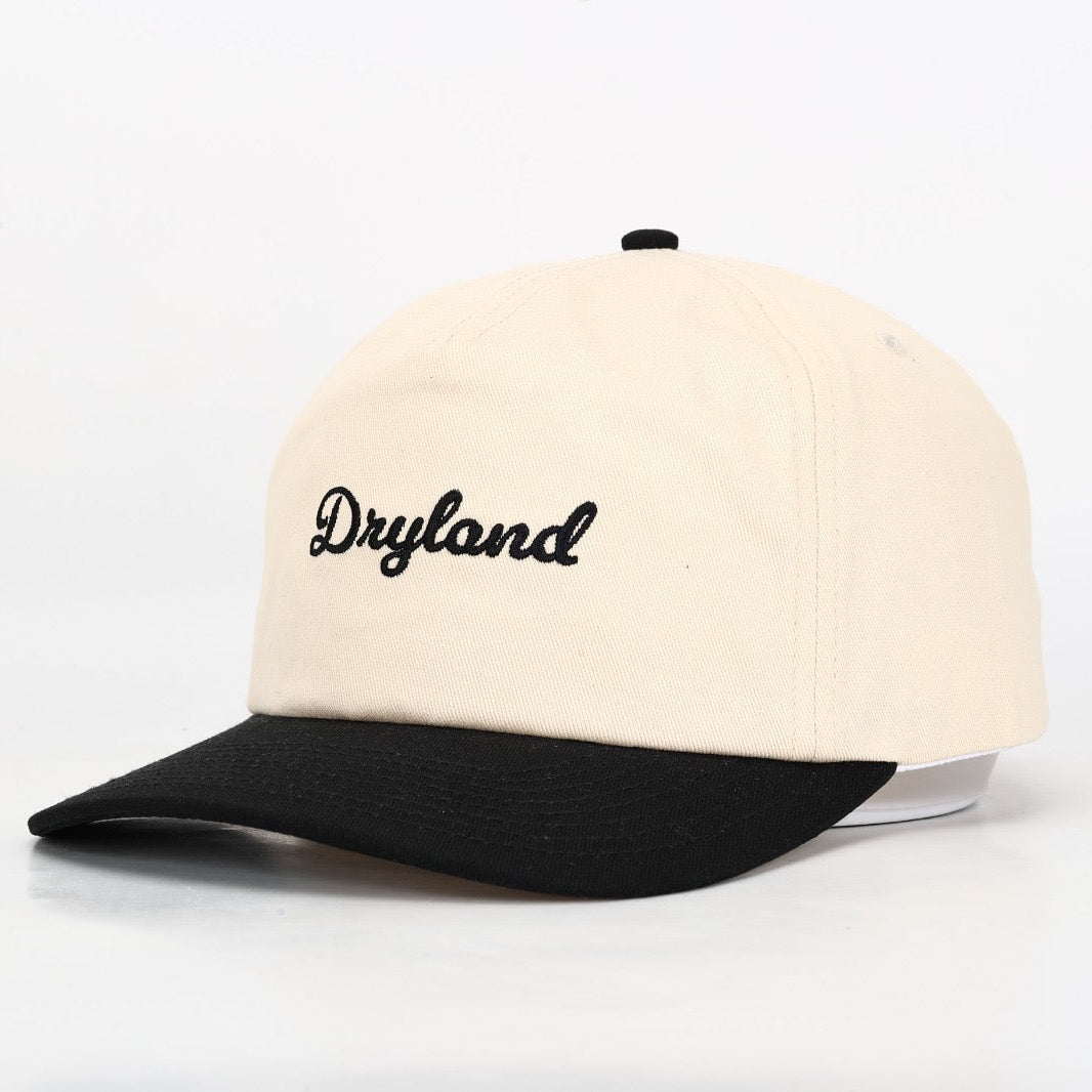 Embroidered Black/ White Snapback
