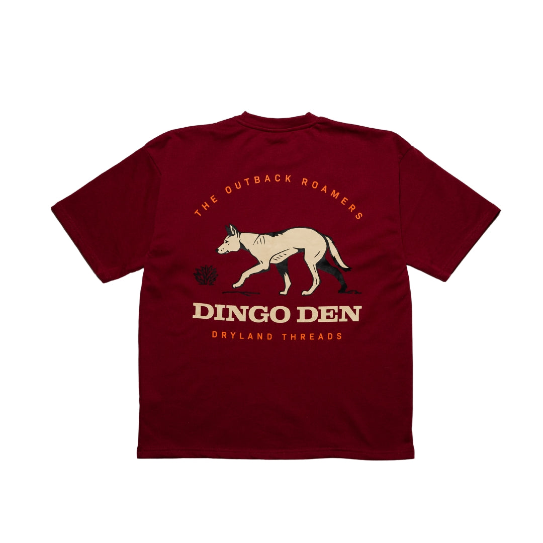 DINGO DEN O/S Tee Maroon