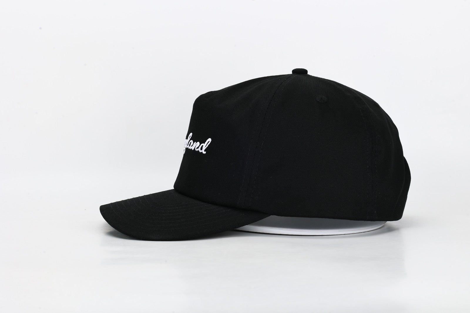 Embroidered Black Snapback