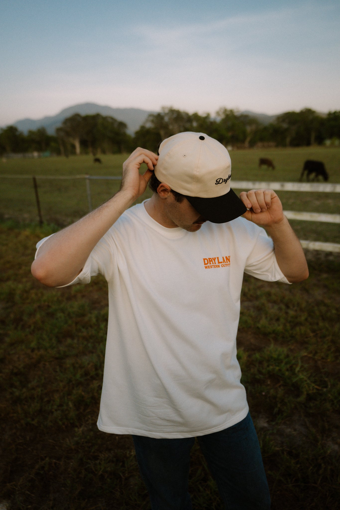 Embroidered Black/ White Snapback