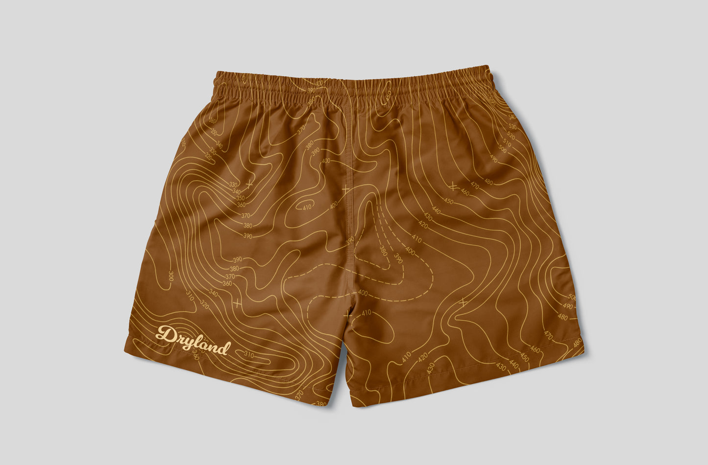 Tan Topography Footy Shorts